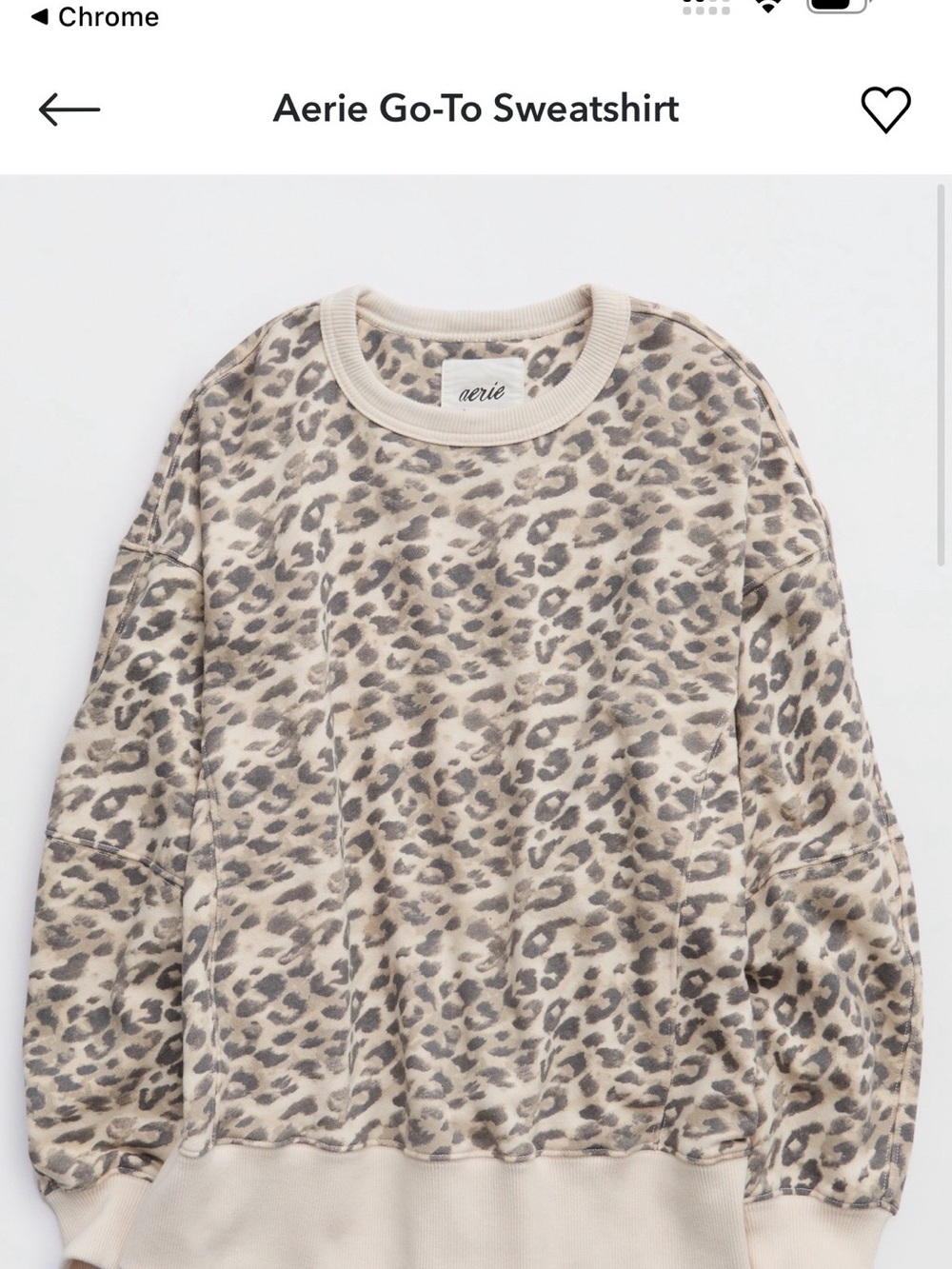 Aerie Go To Sweatshirt Leopard
